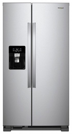 Whirlpool 24.55 Cu. Ft Side-By-Side Refrigerator 36-Inch Wide in Fingerprint Resistant Stainless Steel - WRS325SDHZ