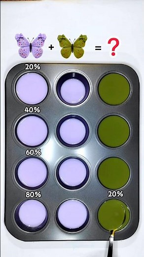 Color Mixing : "Lavender & Dark Green" 🎨 #ArtShorts #colorpalette #colormix