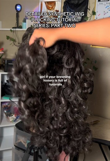Detailed Synthetic Wig Plucking Tutorial: Part Two