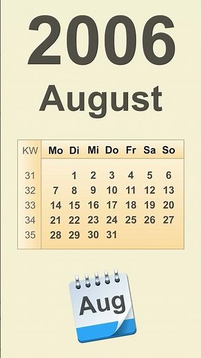 Kalender August 2006