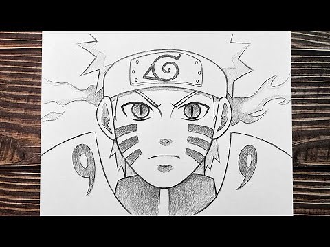 Easy anime sketch | how to draw the Nine-Tails Chakra Mode - [Naruto] | step by step for beginners