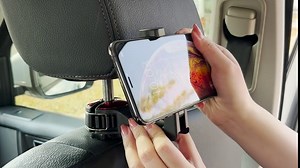 2 in 1 Car Headrest Hidden Hook,Car Seat Hooks with Phone Holder, 360° Rotating headrest Hook,Universal Car Headrest Hooks, Hidden car Hook for Bag, Purse, Toys, Groceries, Hook(8Pcs)