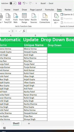 Excel Drop Down Automatically Update 😍 | Excel Hindi Trick #excel #exceltricks #excelshorts