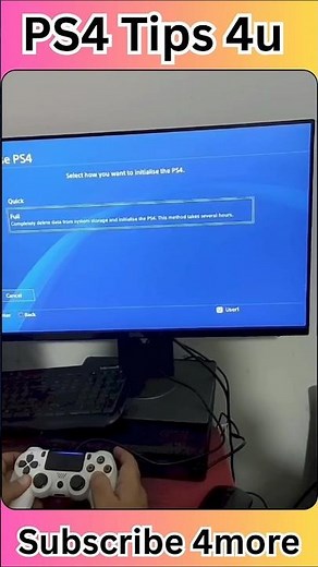 How to Reset PS4 PlayStation to Factory Settings #shorts #youtubeshorts