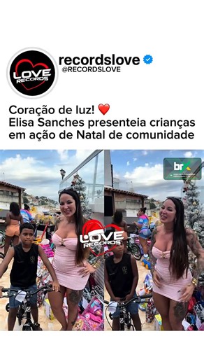 LOVE RECORDS on Instagram: "Em meio à correria de compromissos, a modelo Elisa Sanches participou de uma ação de Natal no Morro do Tuiuti, no Rio de Janeiro, levando alegria às crianças da comunidade. Com carinho e presença, ela reforçou que ajudar o próximo é uma das coisas que mais a faz feliz, mostrando o verdadeiro espírito do Natal. 🎄🙏"
