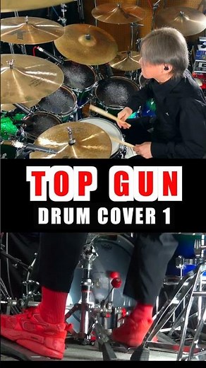 TOP GUN - Danger Zone Drum Coverその1 映画トップガン（Kenny Loggins） Tom Cruise #topgun