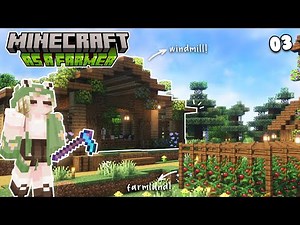 I built a Cozy Barn on my Cottagecore Farm🌱 Minecraft as a Farmer Miniseries | EP 3
