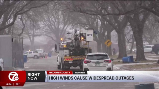 High winds: DTE reports more than 5,700 without power in Southeast Michigan