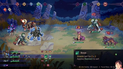 ไปเจอเกม Aethermancer ใน Steam มา ลองโหลดมาเล่นก็ค่อนข้างน่าสนใจอยู่เหมือนกัน ในเกมนี้ตัวละครเราจะผจญภัยไปกับมอนสเตอร์พร้อมกันได้ 3 ตัว ส่วนการต่อสู้จะตัดฉากเข้าไปสู้แบบแนว Turn-Based มีระบบทำลายเกราะเพื่อให้ศัตรู Stragger หรือสตันโจมตีไม่ได้ 1 เทิร์น นอกจากนี้ยังมีองค์ประกอบของเกม Roguelike ผสมเข้าไปด้วย คือทุกครั้งที่เล่นฉากจะสุ่ม และเมื่อมอนสเตอร์เลเวลถึงตามที่กำหนดจะได้รับสกิลใหม่ โดยตัวเกมจะสุ่มมาให้ 3 สกิล เราต้องเลือกว่าจะเรียนสกิลอะไร ทำให้การเล่นแต่ละรอบ ถึงมอนสเตอร์จะใช้ตัวเดียวกัน แต่