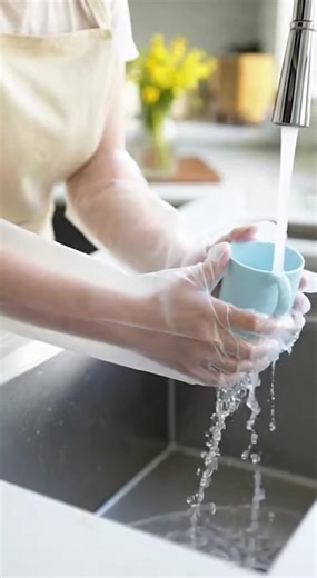 10Pairs Long Gloves for Cleaning - Extra Long Disposable Cleaning Gloves 23.6 Inches Reusable Long Sleeve Gloves Waterproof for Kitchen Cooking Household Dishwashing #LongGlovesforCleaning #CleaningGloves