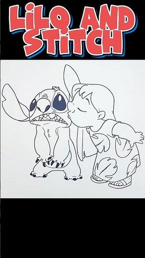 How To Draw LILO AND STITCH | Lilo And Stitch Movie #liloandstitch #stitch #drawing #shorts