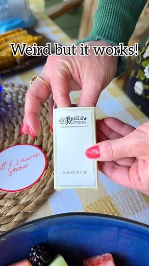 215K views · 1.4K reactions | 綾 In a pinch, use a shower cap to keep bugs off of food! #outdoors #potluck #outdoordining #pestcontrol | Jeff & Lauren | Facebook