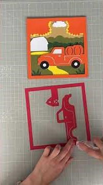 Fall Truck Shadow Box | Assembly Instruction | Made with Cricut