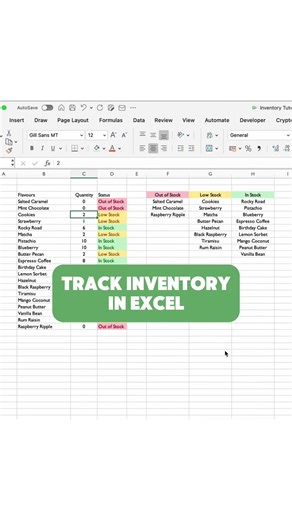 Start tracking inventory/stock in #Excel dynamically usting nested IF, and the FILTER function! 🔥 If you need help with setting up your inventory or to review your spreadsheet process, drop me a DM! 📩 #Exceltips #Exceltutorial #learnexcel #inventorymanagement