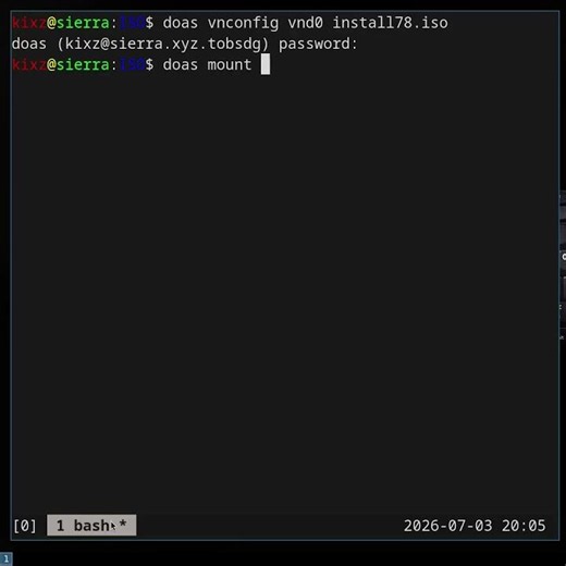 Mounting an ISO file: OpenBSD vnode vs Linux loop