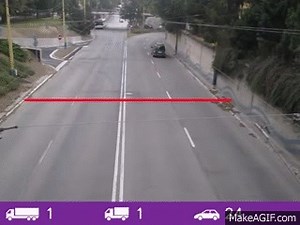 Traffic counting based on OpenCV on Make a GIF