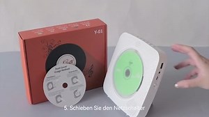 Radio mit CD-Player Tragbar CD Players Bluetooth mit Lautsprecher Kinder Frontanzeige Fernbedienung Unterstützung Timer USB-Wiedergabe AUX-Wiedergabe