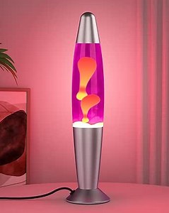 Pink LED Motion Lamp for Adults and Kids, Liquid Motion Lamps with Yellow Wax Flows, Nigh Light Lamp Home Office Room Decor Great Gift for Women and Girls