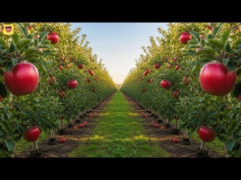 🍎 Inside an Apple Farm: From Orchard to Harvest (Full Farming Process)