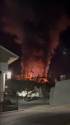 Smoke and Flames Rise Near Roller-Coaster as Fire Breaks Out at Amusement Park