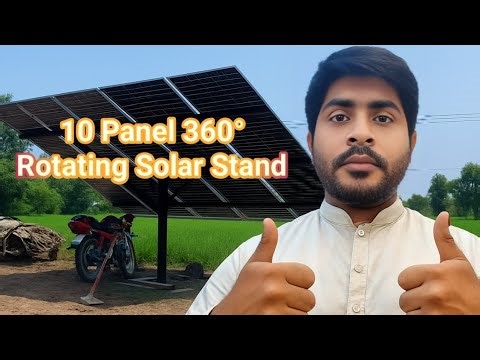 10 Panel 360° Rotating Solar Stand | Maximum Energy from Every Direction! 🚀