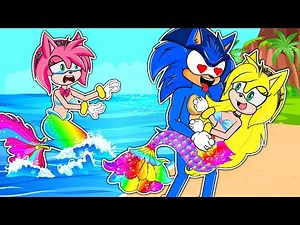 Amy Mermaid Adventures, The Secret Life of Mermaids | Sad Story Animation | Sonic Cartoon