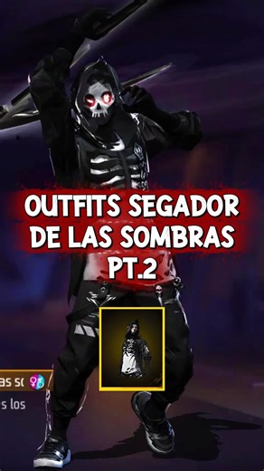 COMBINACIONES CON LA SKIN SEGADOR DE LAS SOMBRAS PT.2 ☠️🩸 #combinacionesff #outfitsff #freefire