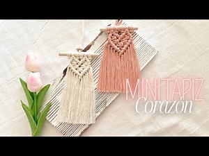Como hacer un Mini tapiz de macramé para principiantes paso a paso explicado