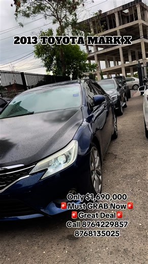 QUEBANZ AUTO SALES LTD on Instagram: "2013 TOYOTA MARK X FOR SALE $1,690,000 ✅ ENGINE AND TRANSMISSION SOLID ✅ DUAL AC COLD ✅ SPORT RIMS ✅ LED LIGHTS ✅ DRIVES EXCELLENT ✅ BUY AND DRIVE CALL or WhatsApp 8764229857 / 8768135025 Visit us @quebanz_autosales on Instagram or on TikTok ▶️quebanz_autosales_876 🚩🇯🇲 QUEBANZ AUTO SALES 🇯🇲 🏁🚩 #Quebanitez #Quebanitesfamily #Quebanianz #quebanzautosales #carsforsaleinjamaica #explore #explorepage #explorecars #reels #carsforsale #cardealership #usedcar