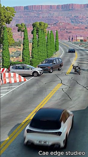 Realistic Highway Car Crashes #4