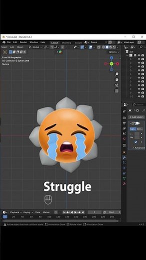 How to duplicate and rotate 45° in a blender #blender #d #dart #art #render #blendercommunity