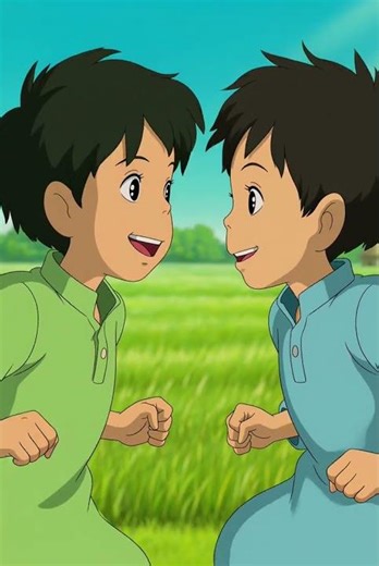 Friends Hug #anime #ghibli #animationshortfilm #villagelife #studioghibli #animation #asmr