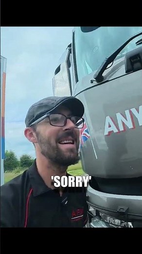 HGV Driver Checking if Load has Come Loose!