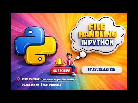 file handling in python || Part-4 || with Statement in file handling || #btpskanpur #education