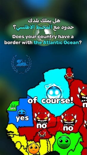 Does your country touch the Atlantic Ocean? 🌊 #maps #mapping #mapper #history #geography