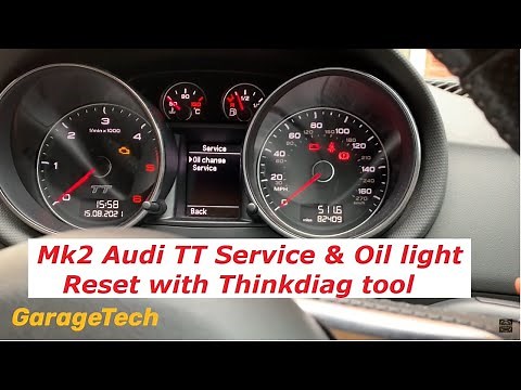 Audi TT MK2 Service Light and Oil light reset with the Thinkdiag tool 2006 - 2014 model year. How to