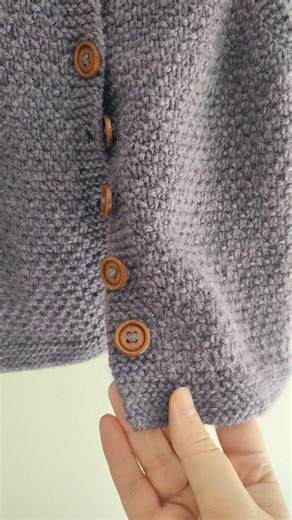 Top-down seamless sweater for kids. Aster Kids Cardigan Knitting Pattern.