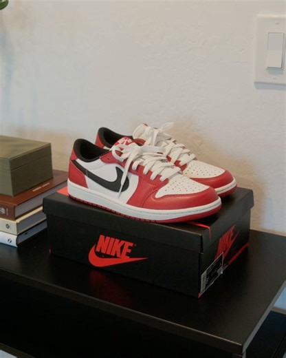 Nothing more iconic. Nothing more timeless. The AJ1 'Chicago' started something back in 1985. And 40 years later, the legacy continues. The Air Jordan 1 Low 'Chicago' is now available for reservation exclusively for FLX Rewards members on the Champs Sports app. | Champs Sports