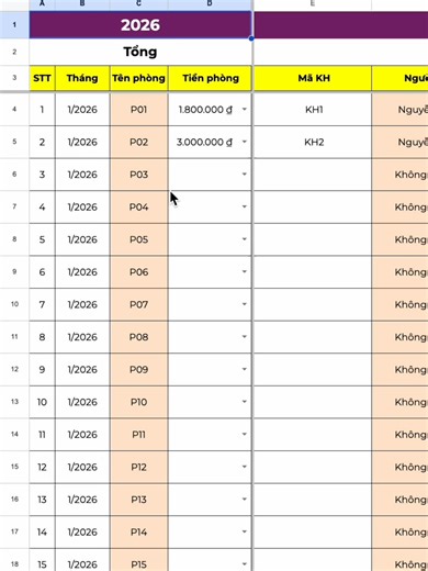 Hướng dẫn sử dụng file quản lý trọ của mình nhé #hocexceldedang #tinhocvanphong #learnontiktok #excel #bieumau #filequanlytro