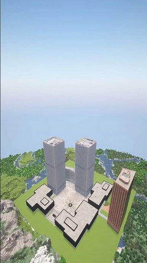 Twin Towers Minecraft Timelapse | Tutorial | #minecraftbuilding #minecraft #twintowers