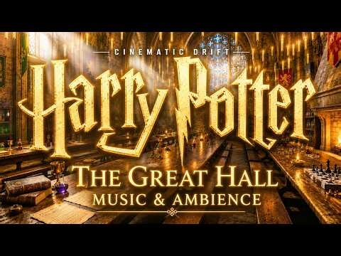 Harry Potter Hogwarts Ambience 🪄 | The Great Hall Music for Sleep, Study & Relaxation