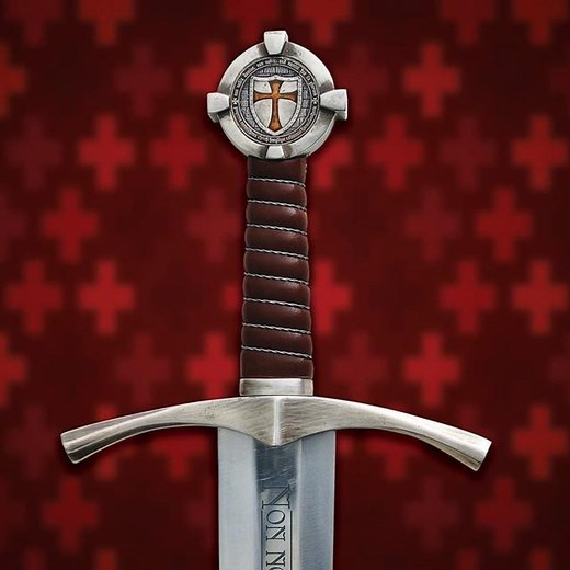 Handmade Knights Templar Sword: High Carbon Steel Replica With Leather Scabbard - Etsy