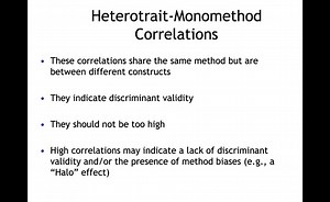 Campbell and Fiske's (1959) Criteria for Evaluating Convergent and Discriminant Validity