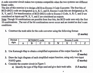 A code converter circuit makes two systems compatible when the ... | Filo