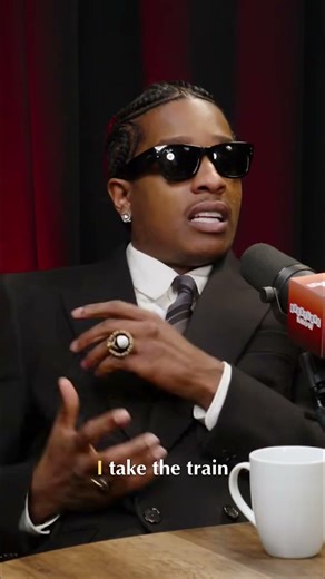 A$AP Rocky Stays Grounded on the Train #shorts