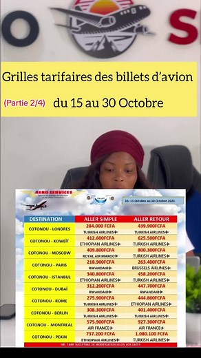 Billets d'Avion: Comparatif des Prix et Destinations en Afro-Zone