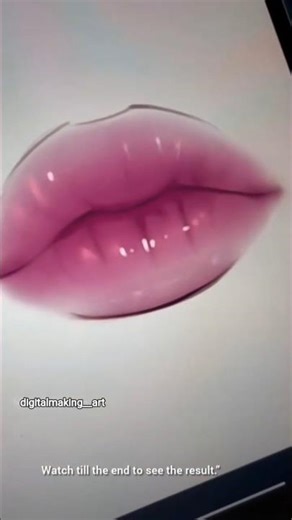 Lips Digital Art Process | Step-by-Step Drawing Tutorial #DigitalArt #ArtProcess #ArtShorts