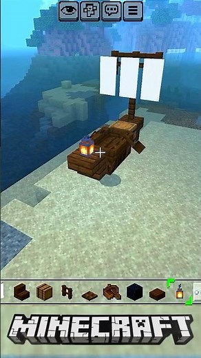 Simple Boat Build Tutorial in Minecraft #minecraft #minecraftbuild #gaming