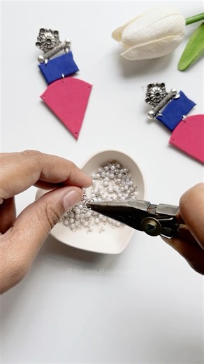 New Handmade fabric earrings making at home #shorts #handmadejewellery #fabricjewellery