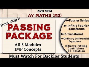 3rd Sem Maths Passing Package For Backlog Students ECE 2022 Scheme VTU BMATEC301